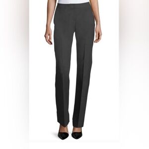 Lafayette 148 Women’s Charcoal Dark Gray Straight Leg Wool Trouser Pants-Size 2